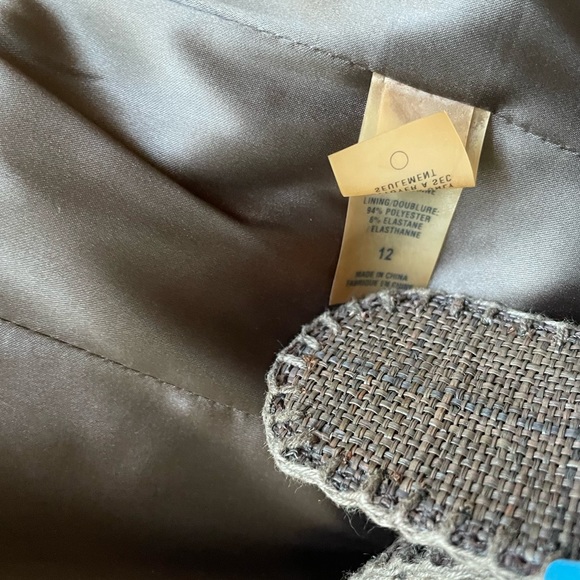 classic TAHARI blazer jacket with belt, mint, sz 12 - Picture 3 of 8